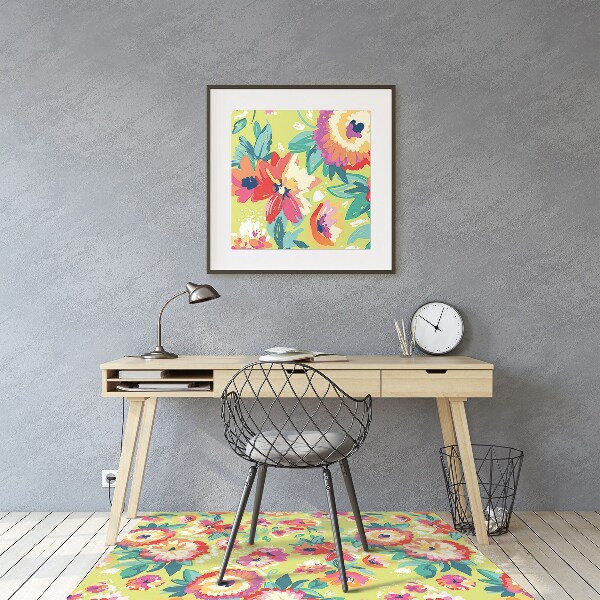 Tapis pour chaise de bureau Jardin floral