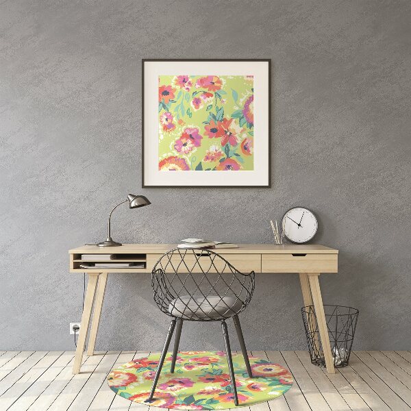 Tapis pour chaise de bureau Jardin floral