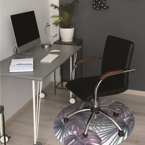 Tapis de chaise de bureau Feuilles de monstre