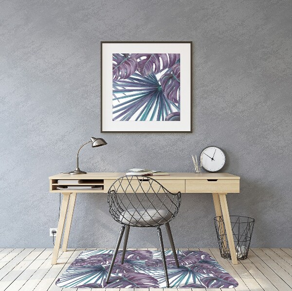 Tapis de chaise de bureau Feuilles de monstre