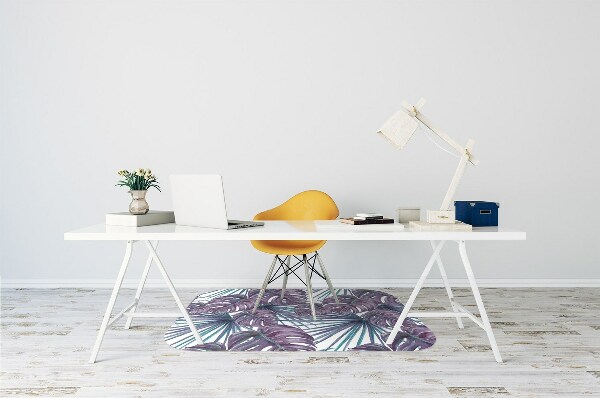 Tapis de chaise de bureau Feuilles de monstre