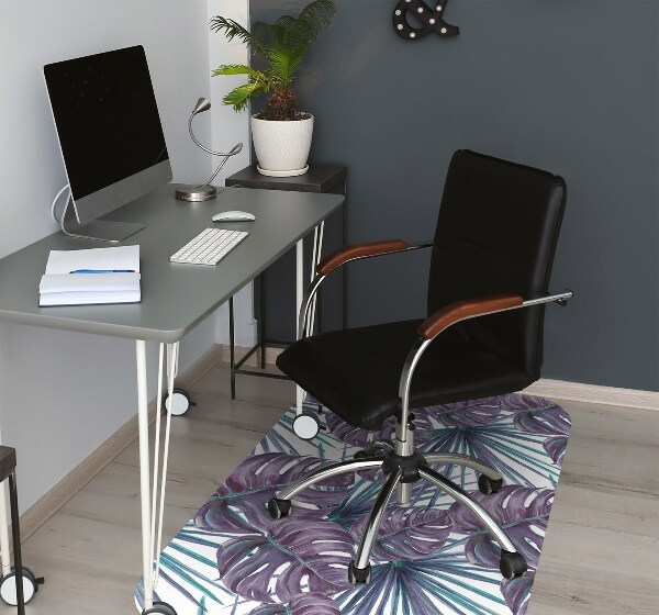 Tapis de chaise de bureau Feuilles de monstre