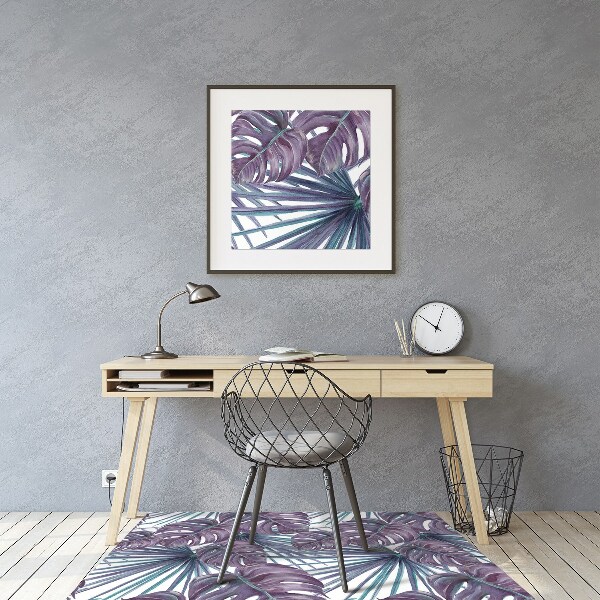 Tapis de chaise de bureau Feuilles de monstre