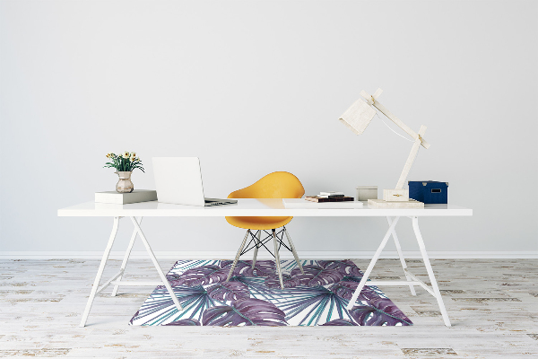Tapis de chaise de bureau Feuilles de monstre