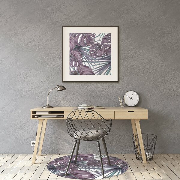Tapis de chaise de bureau Feuilles de monstre