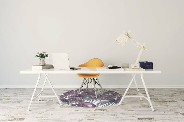 Tapis de chaise de bureau Feuilles de monstre