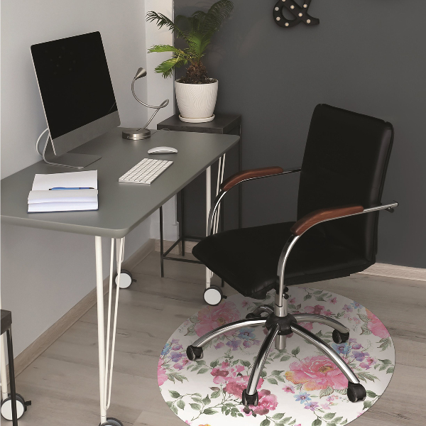 Tapis fauteuil bureau do biura Roses de style vintage