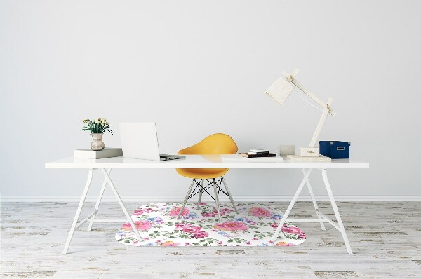 Tapis fauteuil bureau do biura Roses de style vintage
