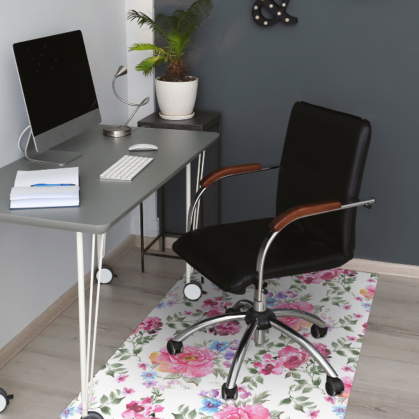 Tapis fauteuil bureau do biura Roses de style vintage