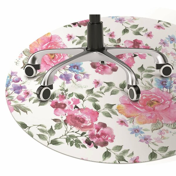 Tapis fauteuil bureau do biura Roses de style vintage