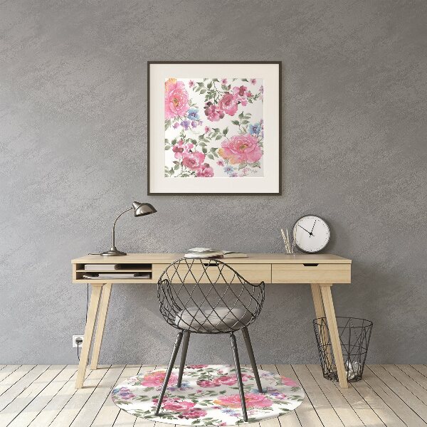 Tapis fauteuil bureau do biura Roses de style vintage