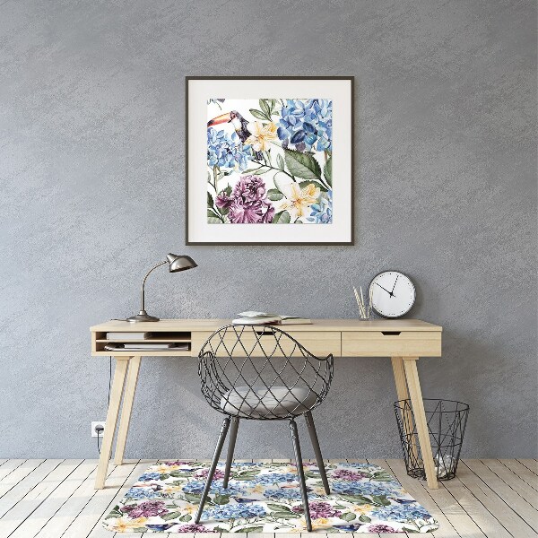 Tapis de chaise Fleurs rétro