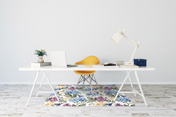 Tapis de chaise Fleurs rétro