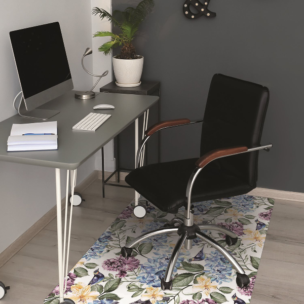 Tapis de chaise Fleurs rétro