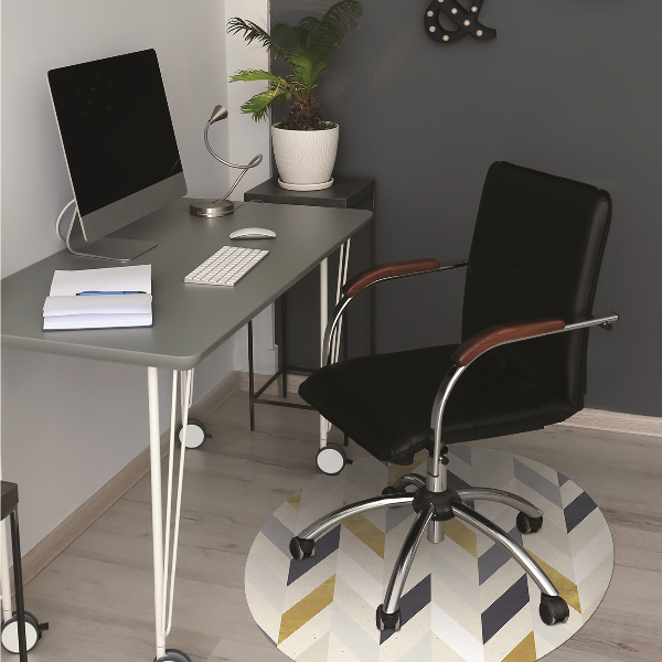 Tapis de chaise de bureau Lignes dans Herringbone