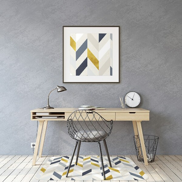 Tapis de chaise de bureau Lignes dans Herringbone