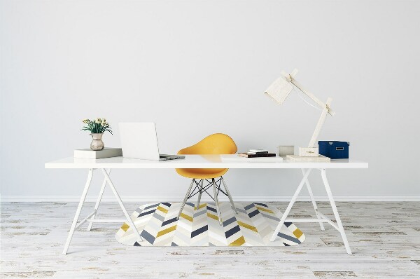 Tapis de chaise de bureau Lignes dans Herringbone