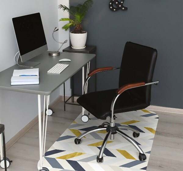 Tapis de chaise de bureau Lignes dans Herringbone
