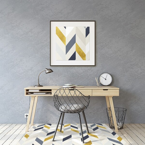 Tapis de chaise de bureau Lignes dans Herringbone