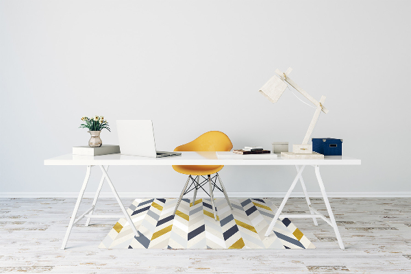 Tapis de chaise de bureau Lignes dans Herringbone
