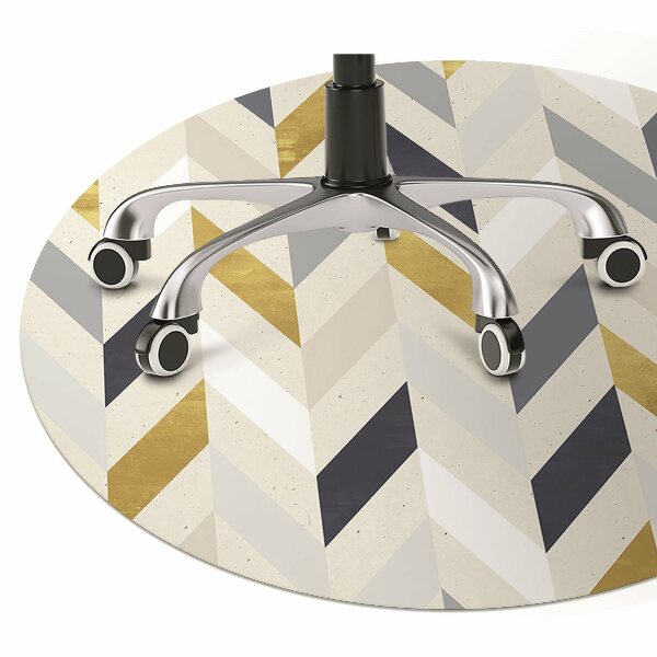 Tapis de chaise de bureau Lignes dans Herringbone