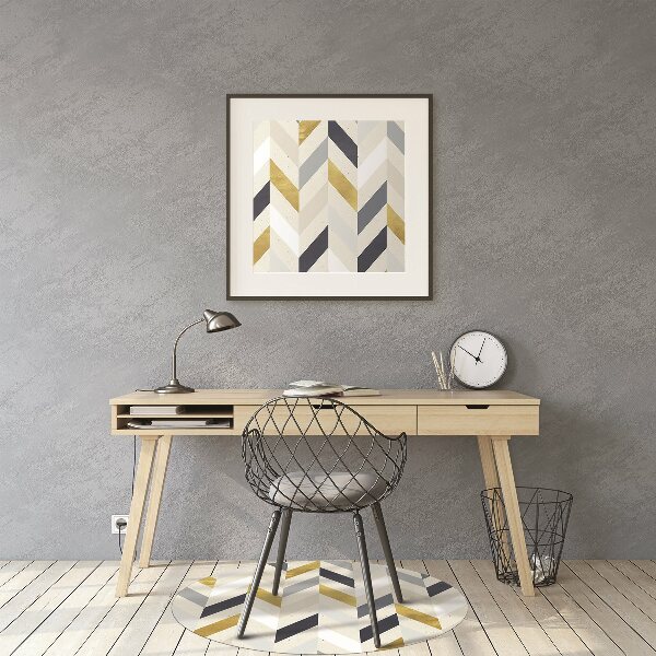 Tapis de chaise de bureau Lignes dans Herringbone