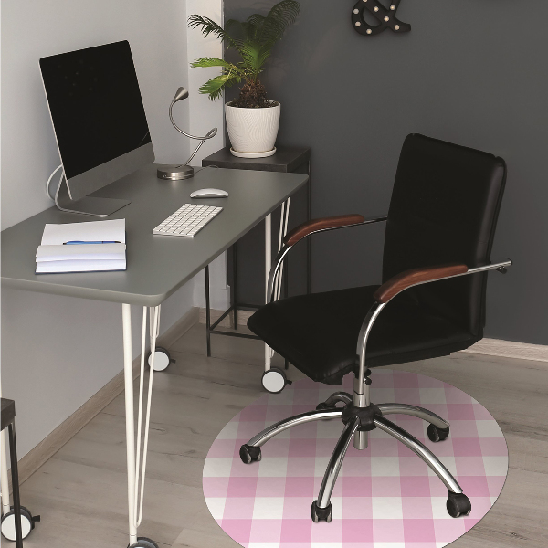 Tapis bureau Grille rose