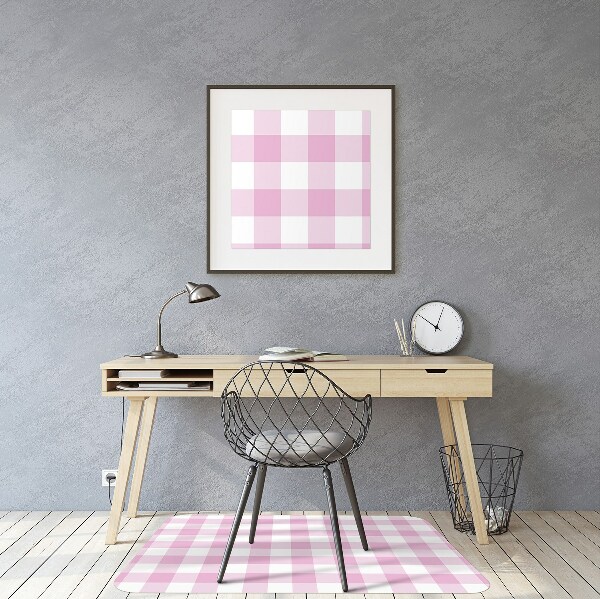 Tapis bureau Grille rose