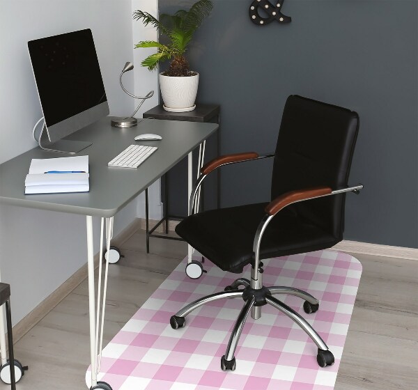 Tapis bureau Grille rose