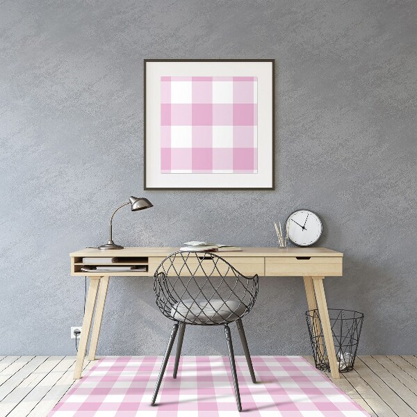 Tapis bureau Grille rose