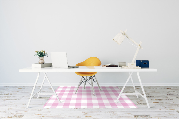 Tapis bureau Grille rose