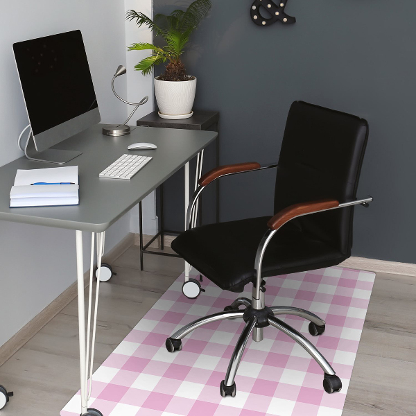 Tapis bureau Grille rose