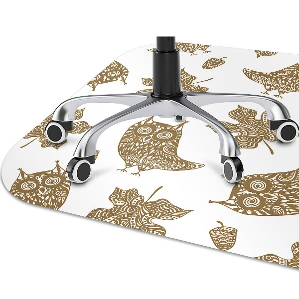 Tapis bureau Feuilles et hiboux