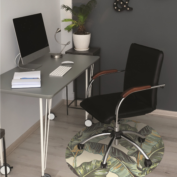 Tapis fauteuil bureau do biura Feuilles tropicales