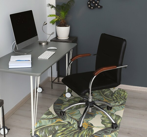 Tapis fauteuil bureau do biura Feuilles tropicales