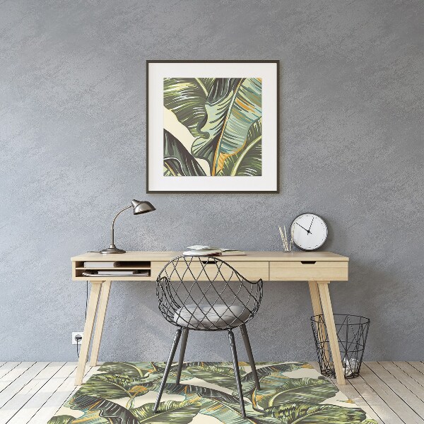 Tapis fauteuil bureau do biura Feuilles tropicales