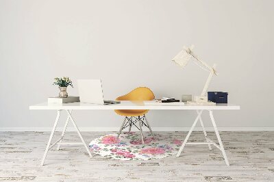 Tapis bureau Fleurs roses