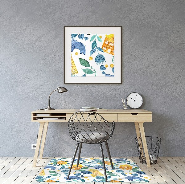 Tapis pour chaise de bureau Hippopotame
