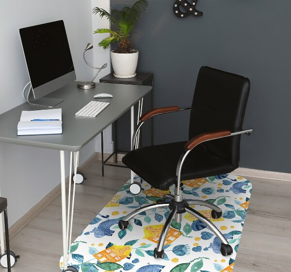 Tapis pour chaise de bureau Hippopotame