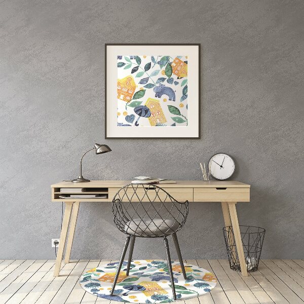 Tapis pour chaise de bureau Hippopotame