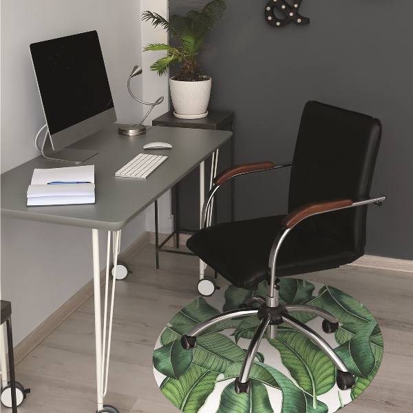 Tapis protection sol Grandes feuilles vertes