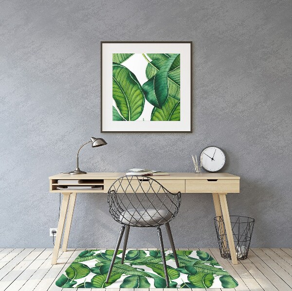 Tapis protection sol Grandes feuilles vertes