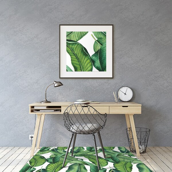 Tapis protection sol Grandes feuilles vertes