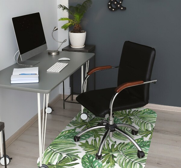 Tapis pour chaise de bureau Feuilles de la jungle