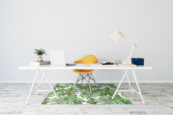 Tapis pour chaise de bureau Feuilles de la jungle