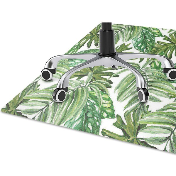 Tapis pour chaise de bureau Feuilles de la jungle