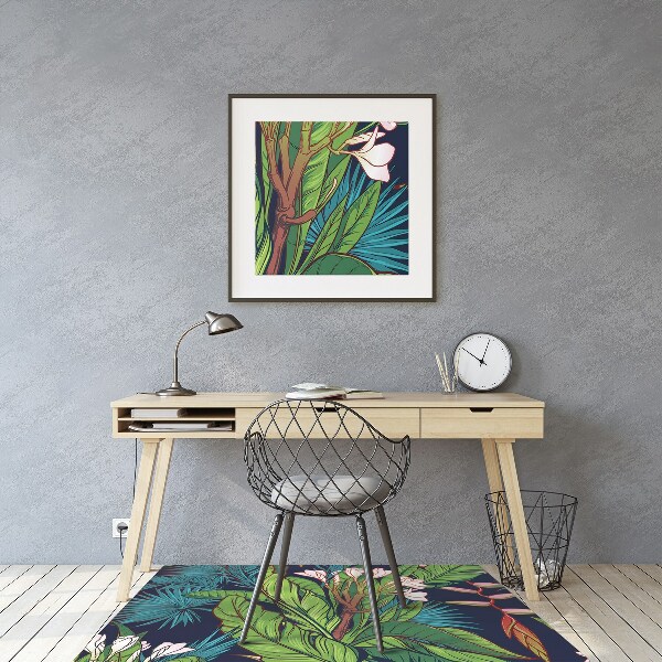 Tapis pour chaise de bureau Jungle tropicale