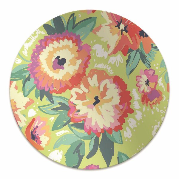 Tapis de chaise de bureau Fleurs colorées