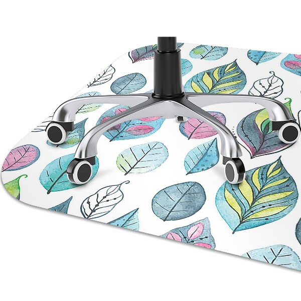 Tapis pour chaise de bureau Feuilles de dessin animé