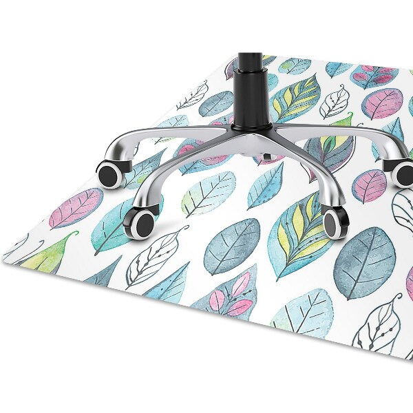 Tapis pour chaise de bureau Feuilles de dessin animé
